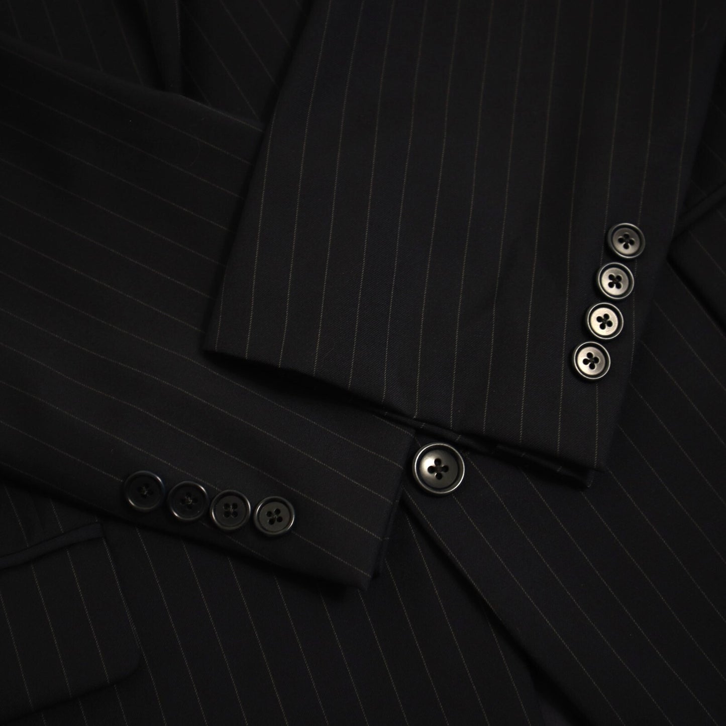 Brooks Brothers 1818 Madison X Estrato 2 Piece Suit 42L Navy Pinstripe Makers