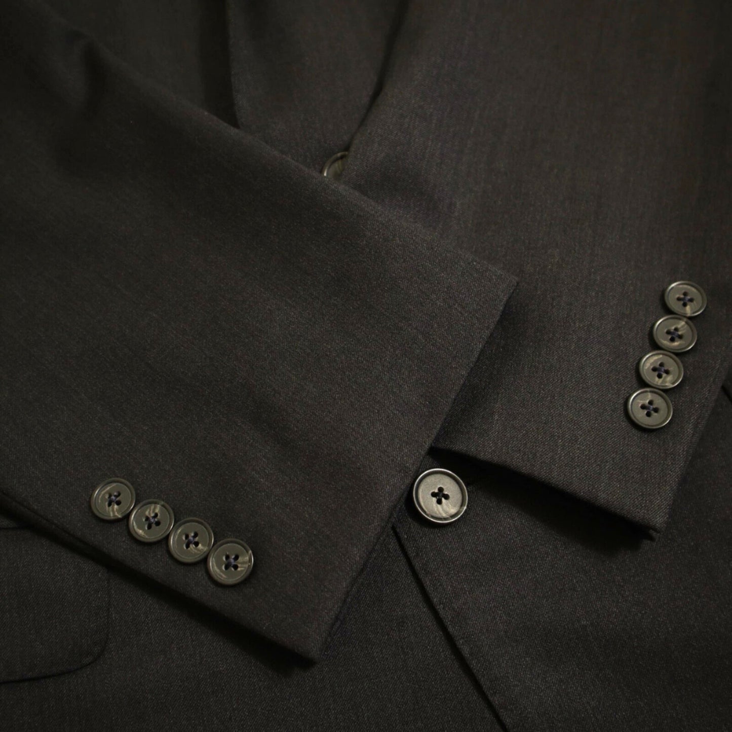 Samuelsohn Performance 2 Piece Suit 41L Gray Sharkskin Super 120s Loro Piana Daul Vent 2 Button
