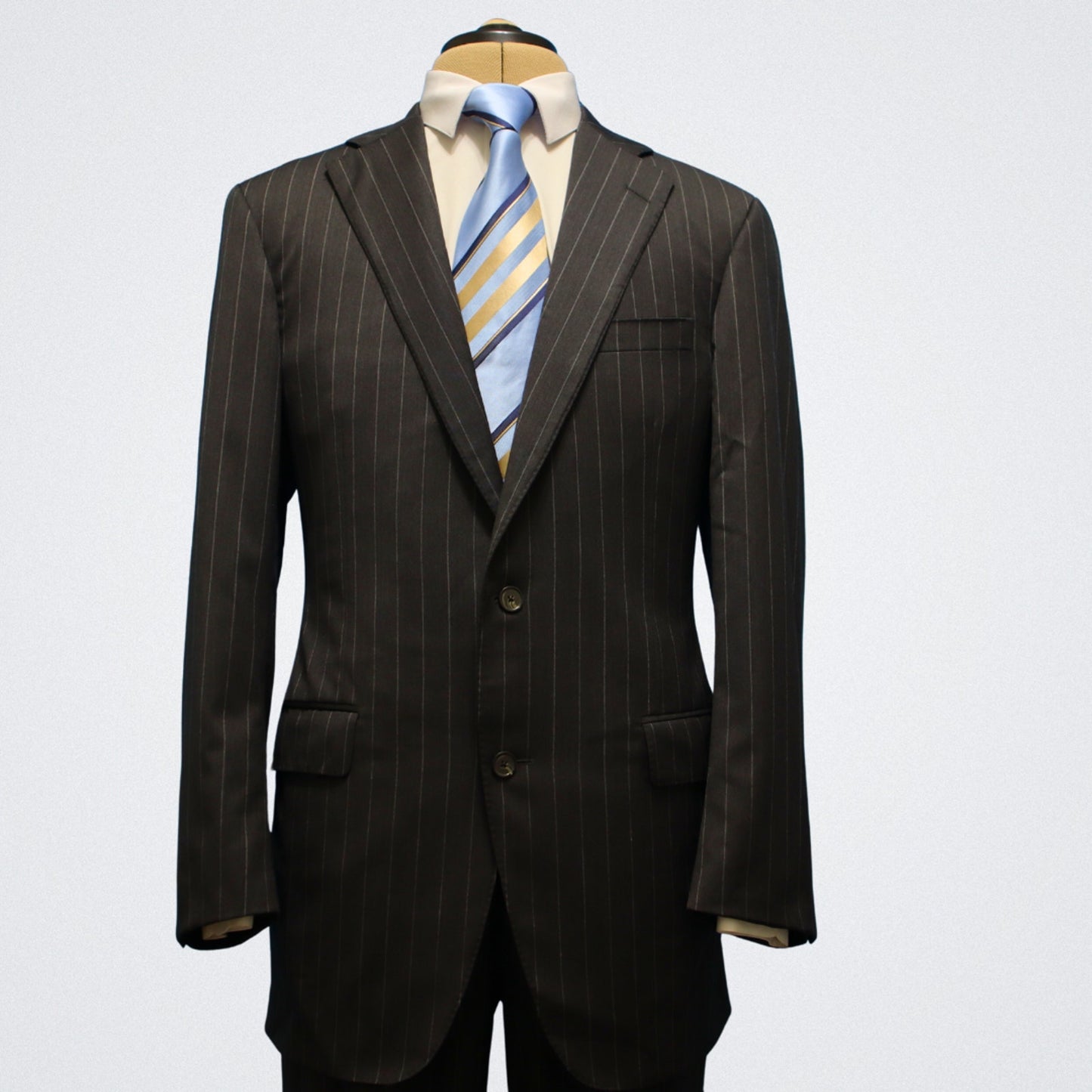 Samuelsohn Performance X Loro Piana EXTREME 2 Piece Suit 41L Charcoal Gray Super 120's Wool Dual Vent