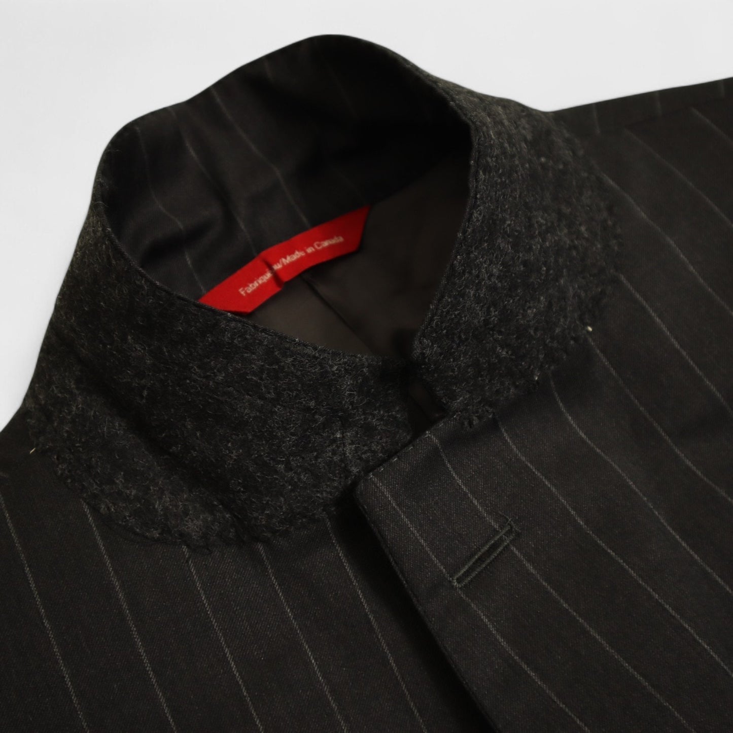 Samuelsohn Performance X Loro Piana 2 Piece Suit 46R Gray Pinstripe Super 120s