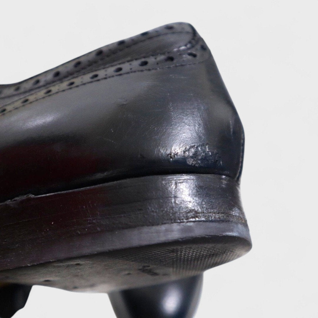 Alden 909 Dress Shoes US Made Brogue Cap Resole Oxford Black Size 10.5 C