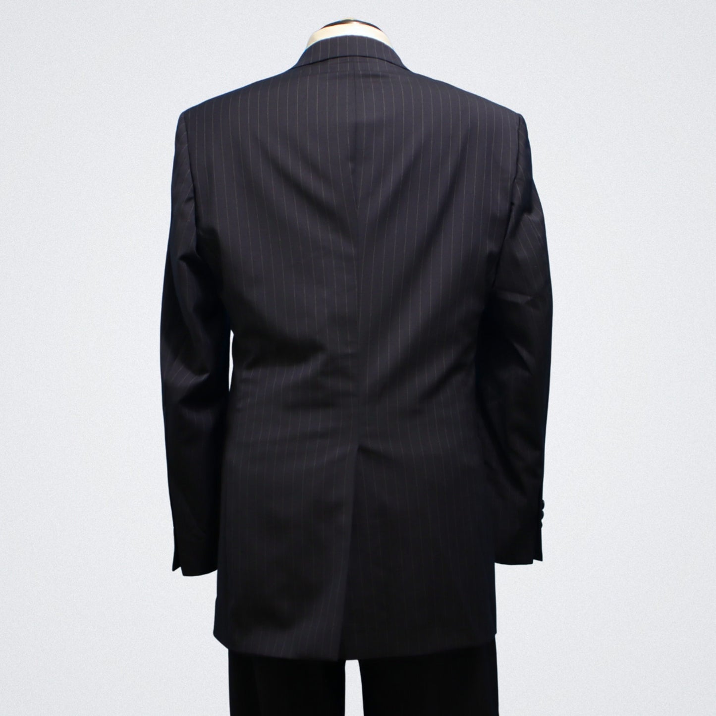 Brooks Brothers 1818 Madison X Estrato 2 Piece Suit 42L Navy Pinstripe Makers