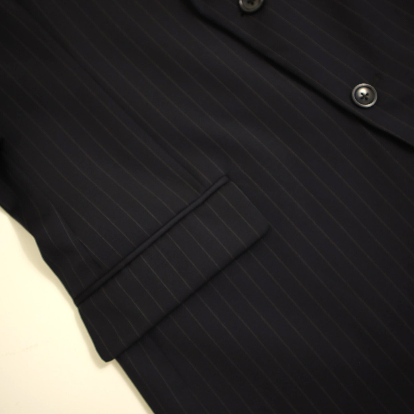 Brooks Brothers 1818 Madison X Estrato 2 Piece Suit 42L Navy Pinstripe Makers