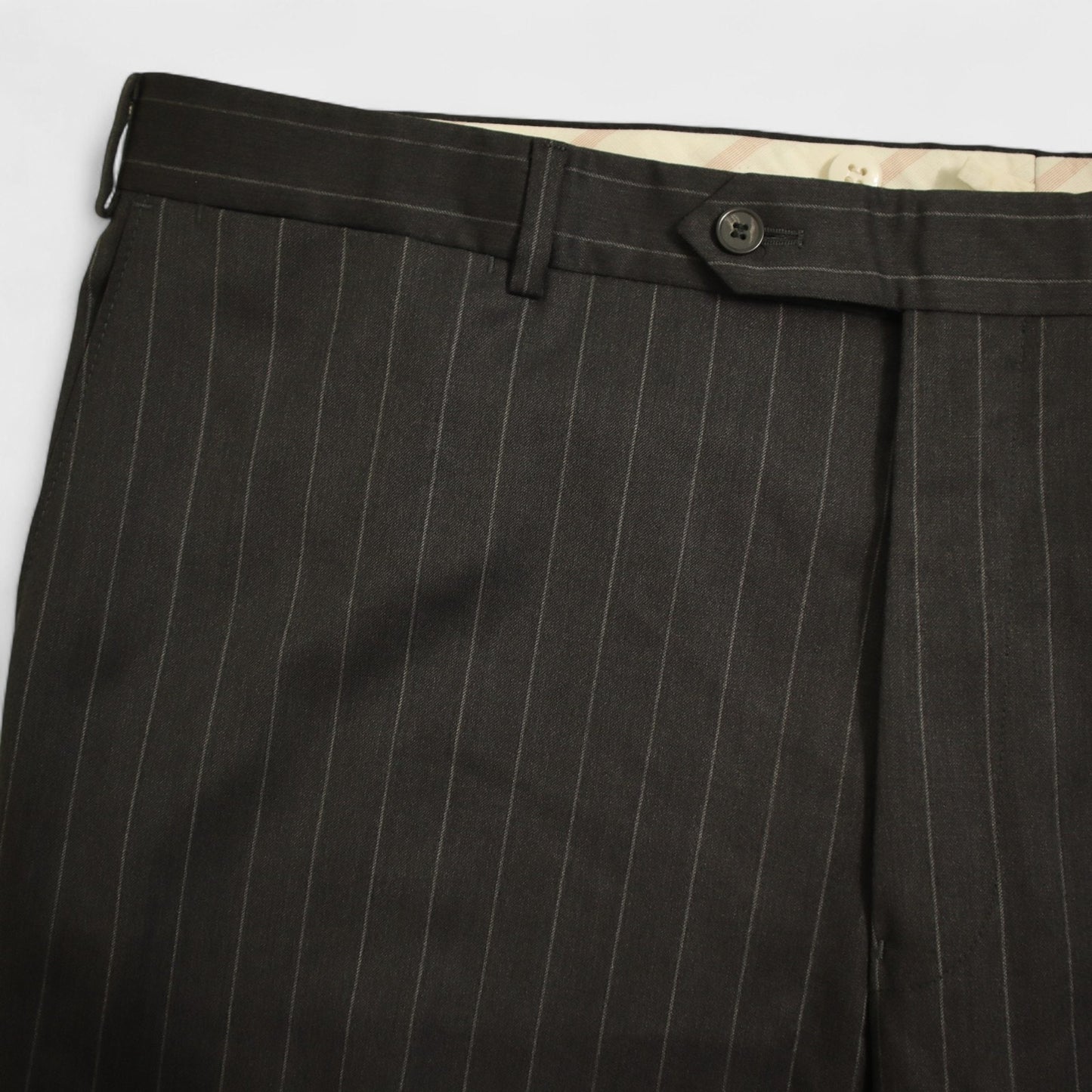 Samuelsohn Performance X Loro Piana 2 Piece Suit 46R Gray Pinstripe Super 120s