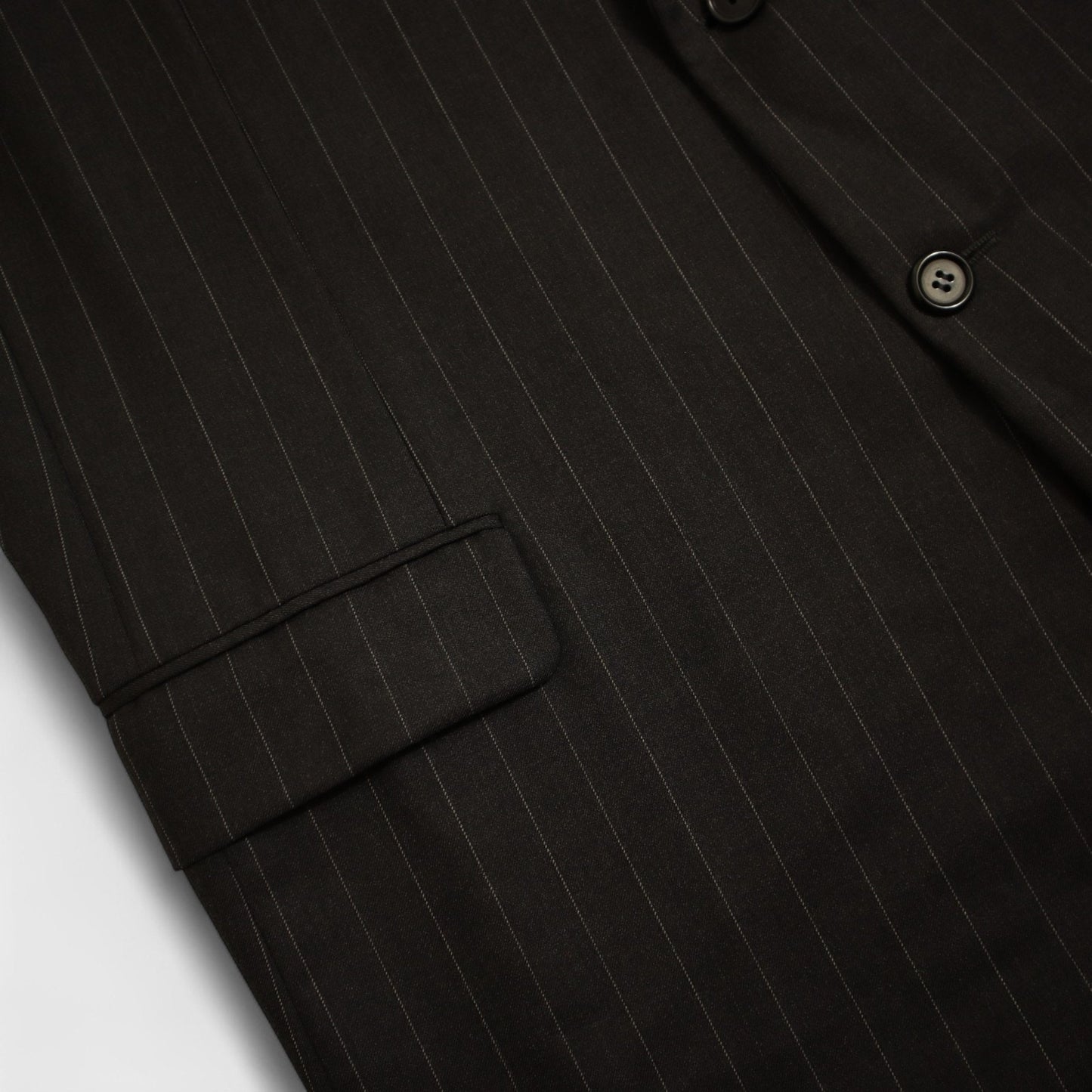 Hickey Freeman X Loro Piana 2 Piece Suit 46L Gray Pinstripe MADISON Super 130s Tasmania Wool