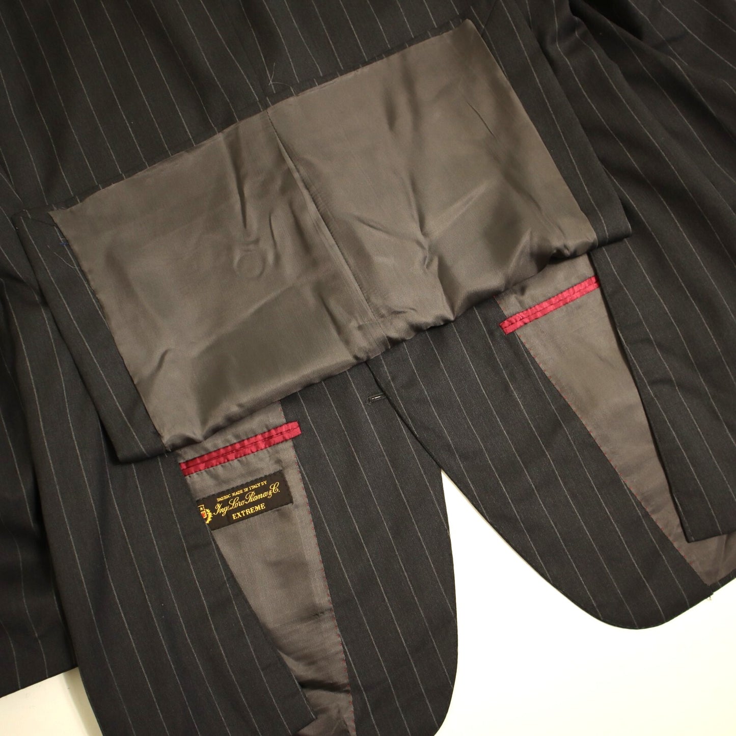 Samuelsohn Performance X Loro Piana EXTREME 2 Piece Suit 41L Charcoal Gray Super 120's Wool Dual Vent