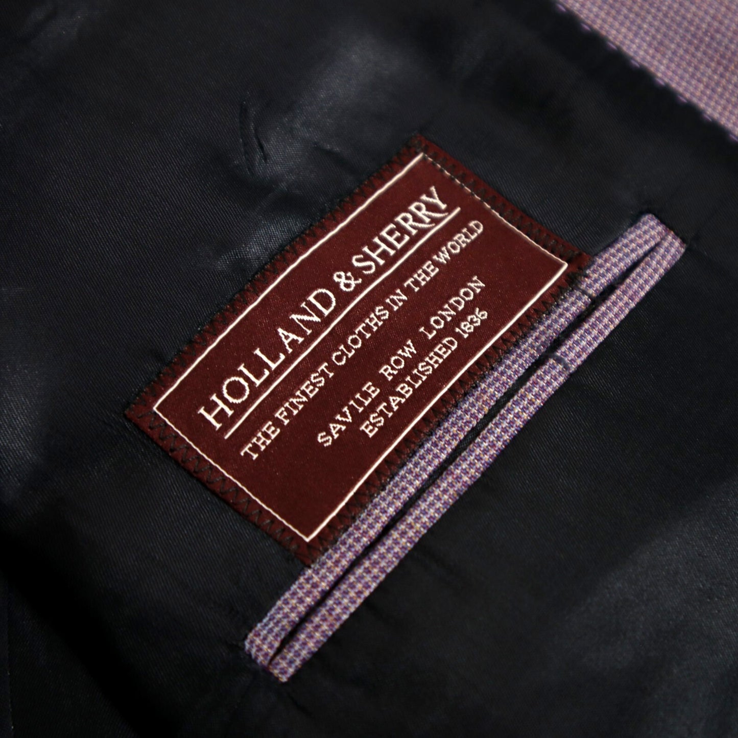Bespoke Holland Sherry Sport Coat 44L Lavender Wool Functional Surgeon Cuff 2 ButtonBlazer