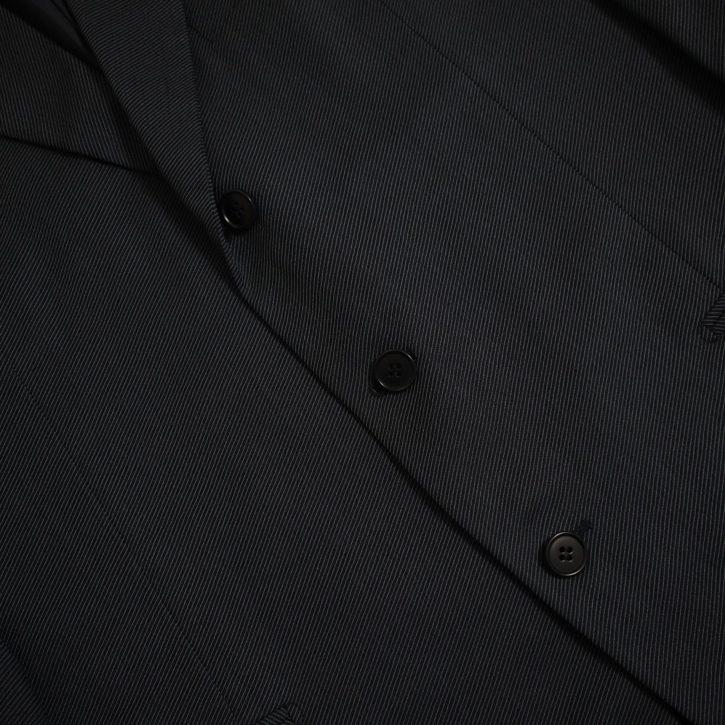 Pal Zileri X Cerruti 2 Piece Suit US 42R Blue Wool Silk Whipcord Pleat 3 Button Made in Italy