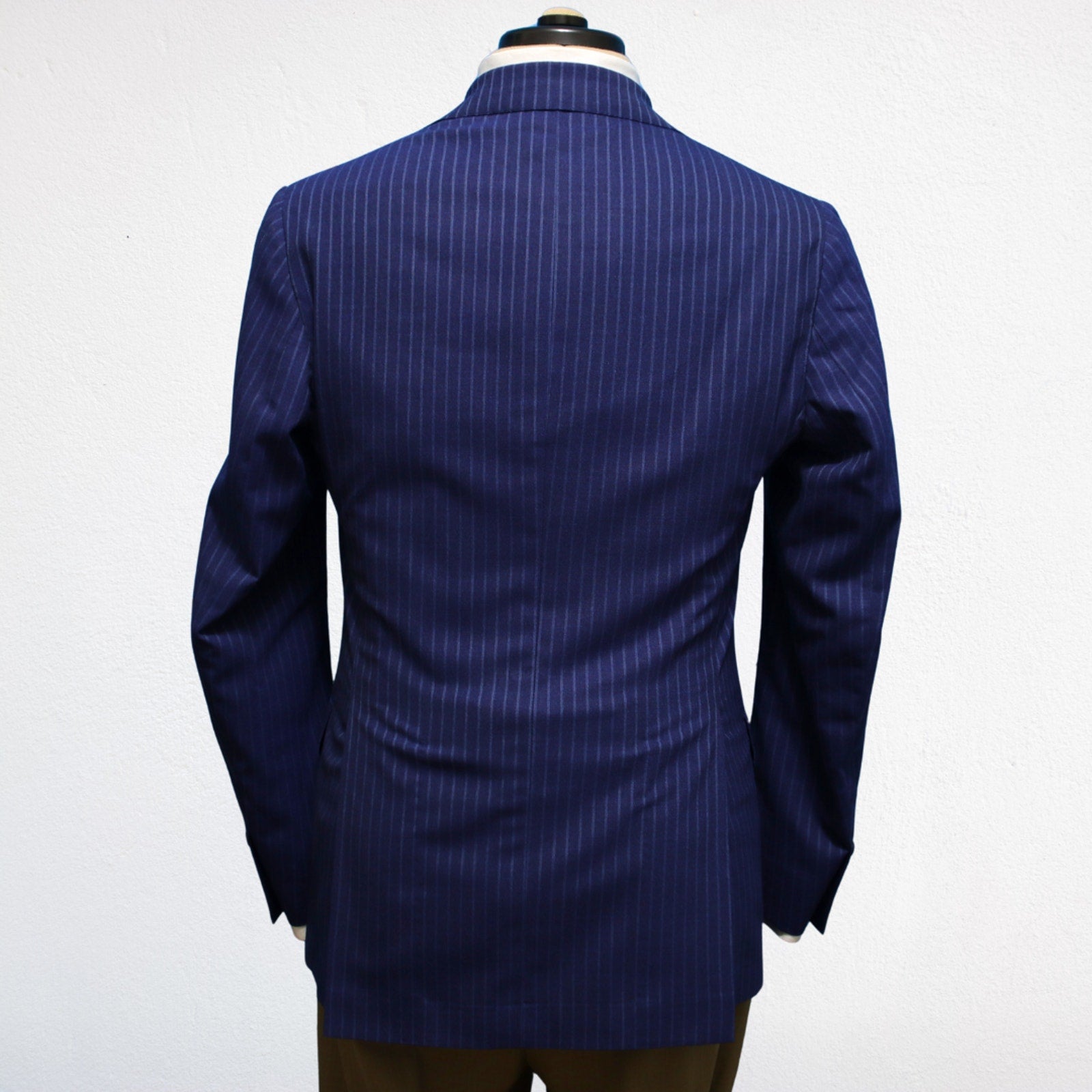 Paul Stuart Napoli Sport Coat US 38R Blue Pin Unstructured Made in Italy EU 48 Back