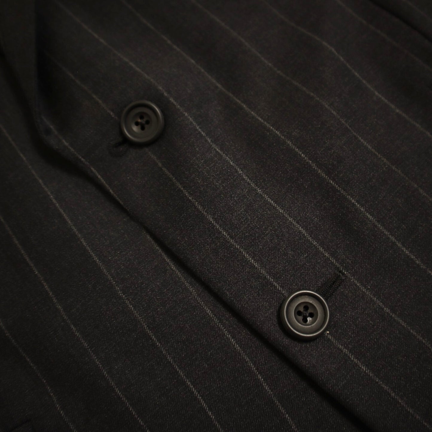 Samuelsohn 2 Piece Suit 41R Charcoal Gray Pin Super 110s Full Canvas Wool Italy