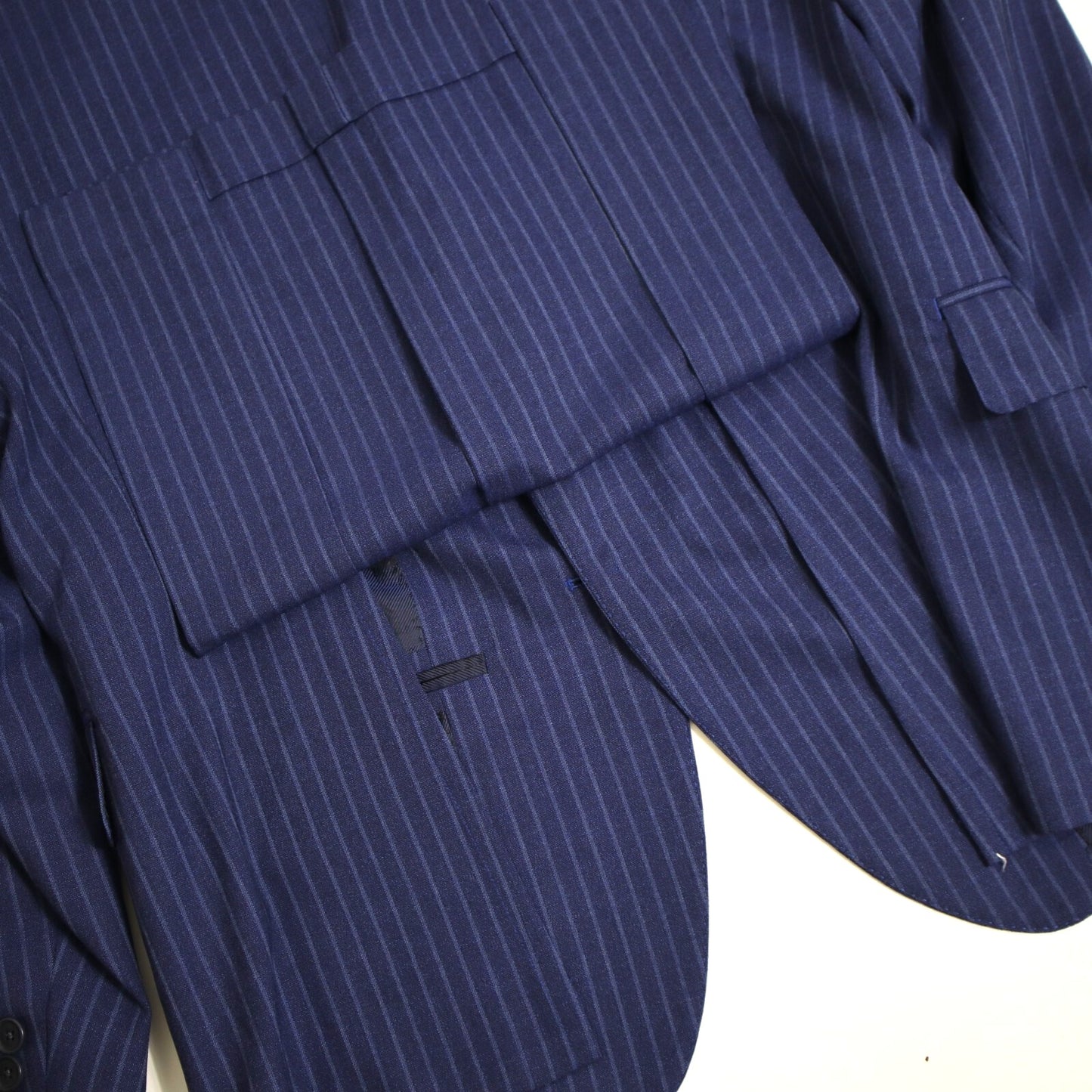 Current Paul Stuart Napoli Sport Coat US 38R Blue Pin Unstructured Made in Italy EU 48