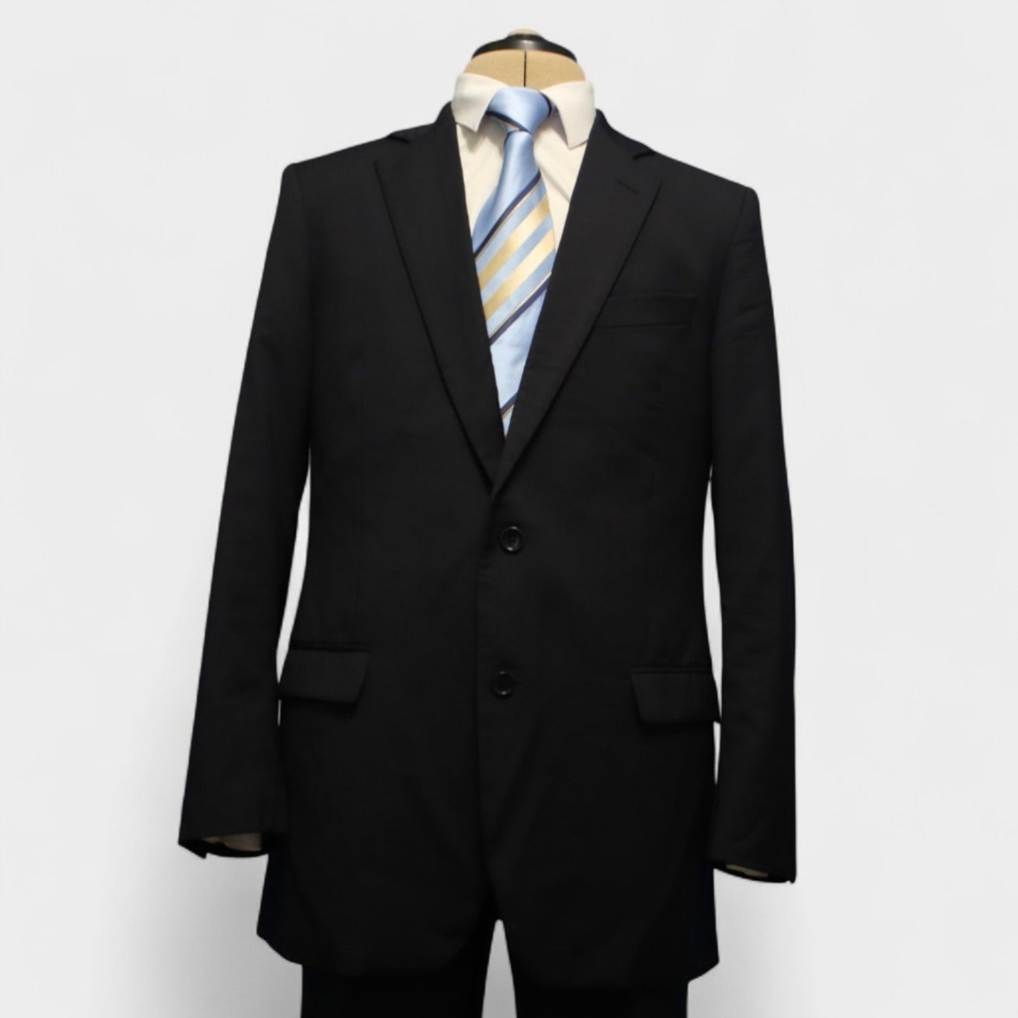 Brooks Brothers Fitzgerald X Estrato 2 Piece Suit 41L Navy Makers Wool 2 Button