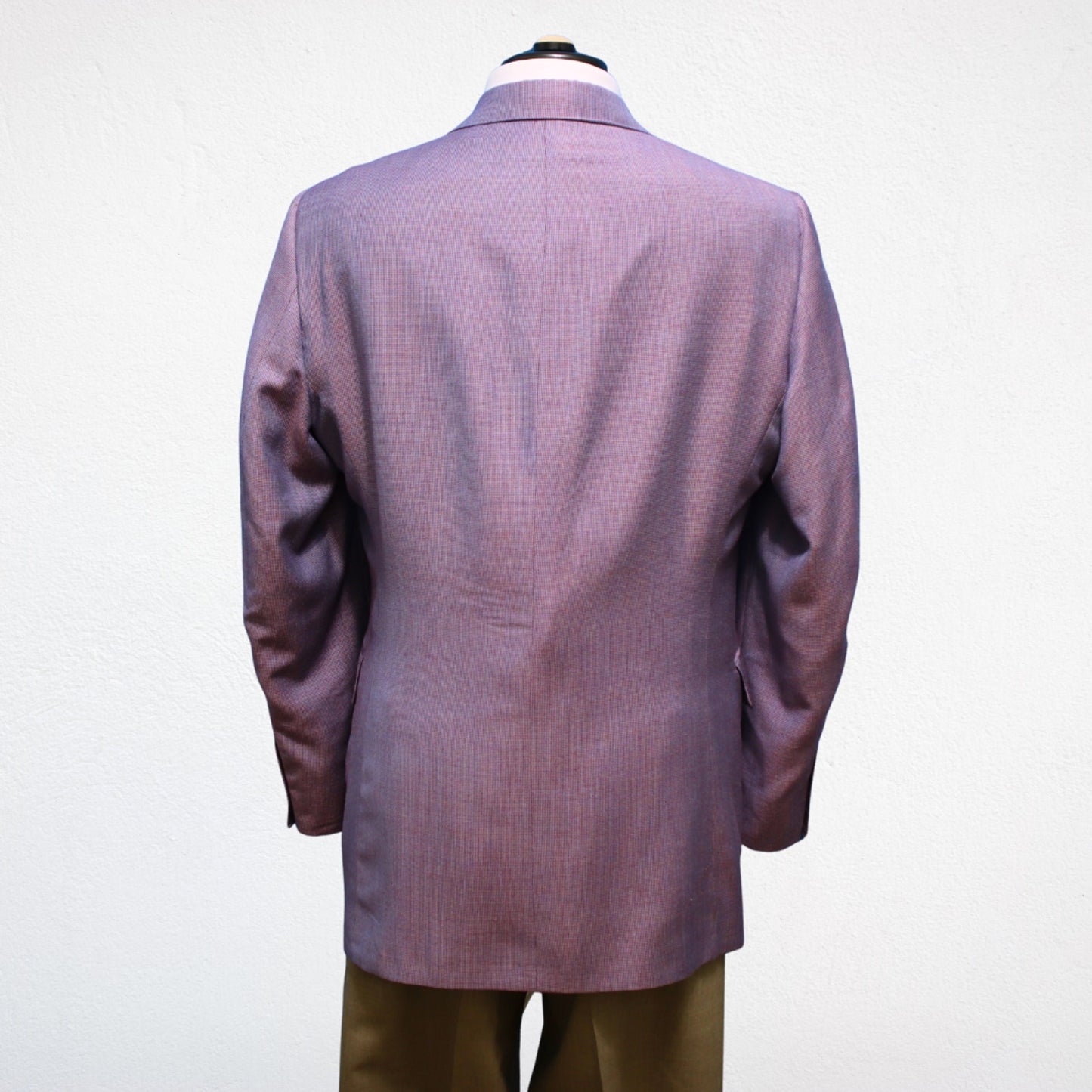 Bespoke Holland Sherry Sport Coat 44L Lavender Wool Functional Surgeon Cuff 2 Button Blazer