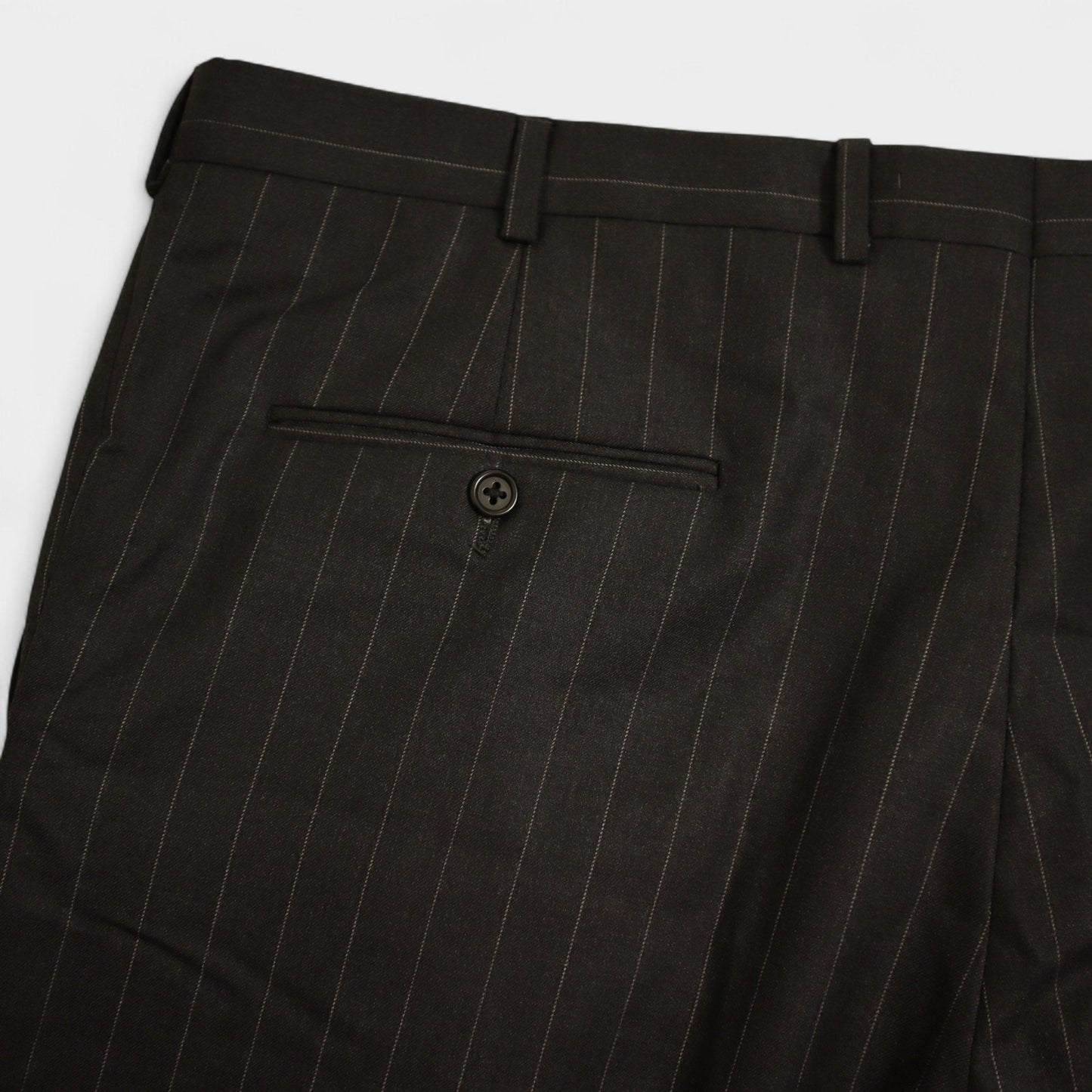 Hickey Freeman X Loro Piana 2 Piece Suit 46L Gray Pinstripe MADISON Super 130s Tasmania Wool