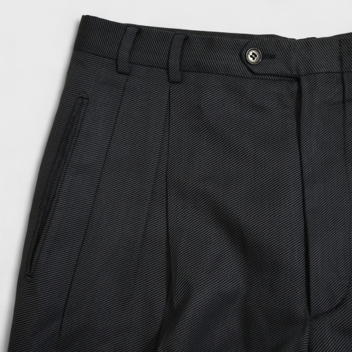 Pal Zileri X Cerruti 2 Piece Suit US 42R Blue Wool Silk Whipcord Pleat 3 Button Made in Italy