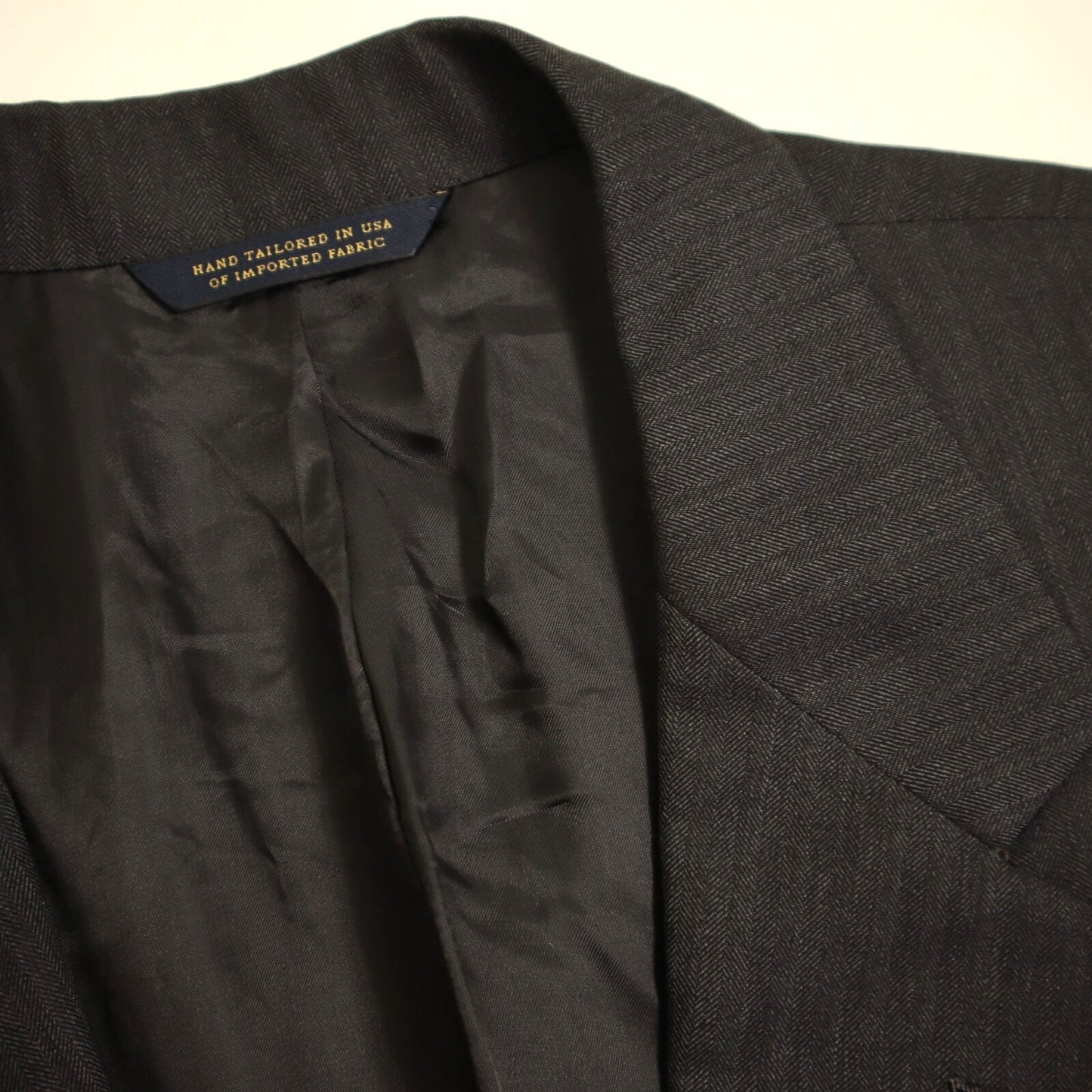 Brooks Brothers Golden Fleece 2 Piece Suit 44L Gray Tonal "Hand Tailored" Pleated Pants