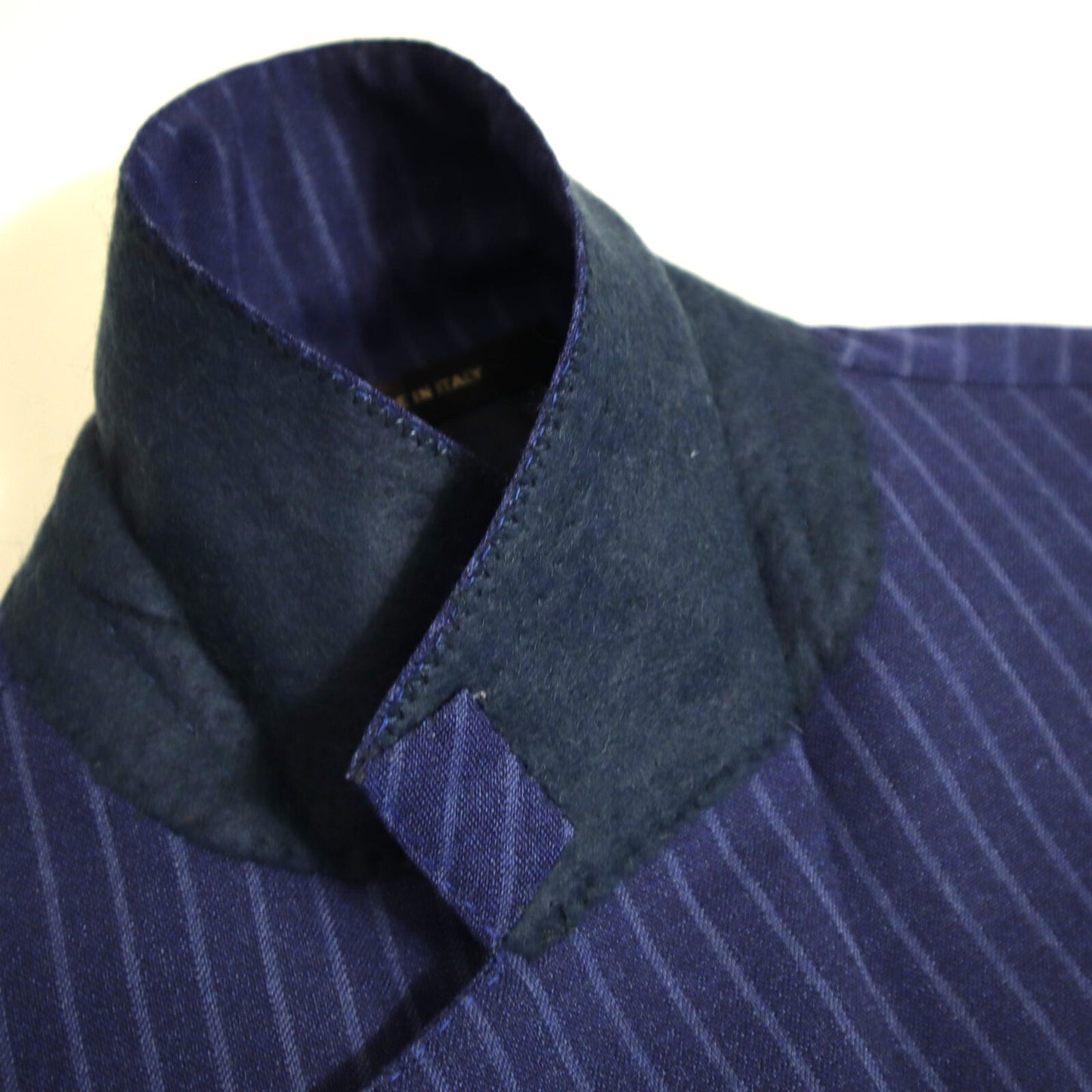 Current Paul Stuart Napoli Sport Coat US 38R Blue Pin Unstructured Made in Italy EU 48