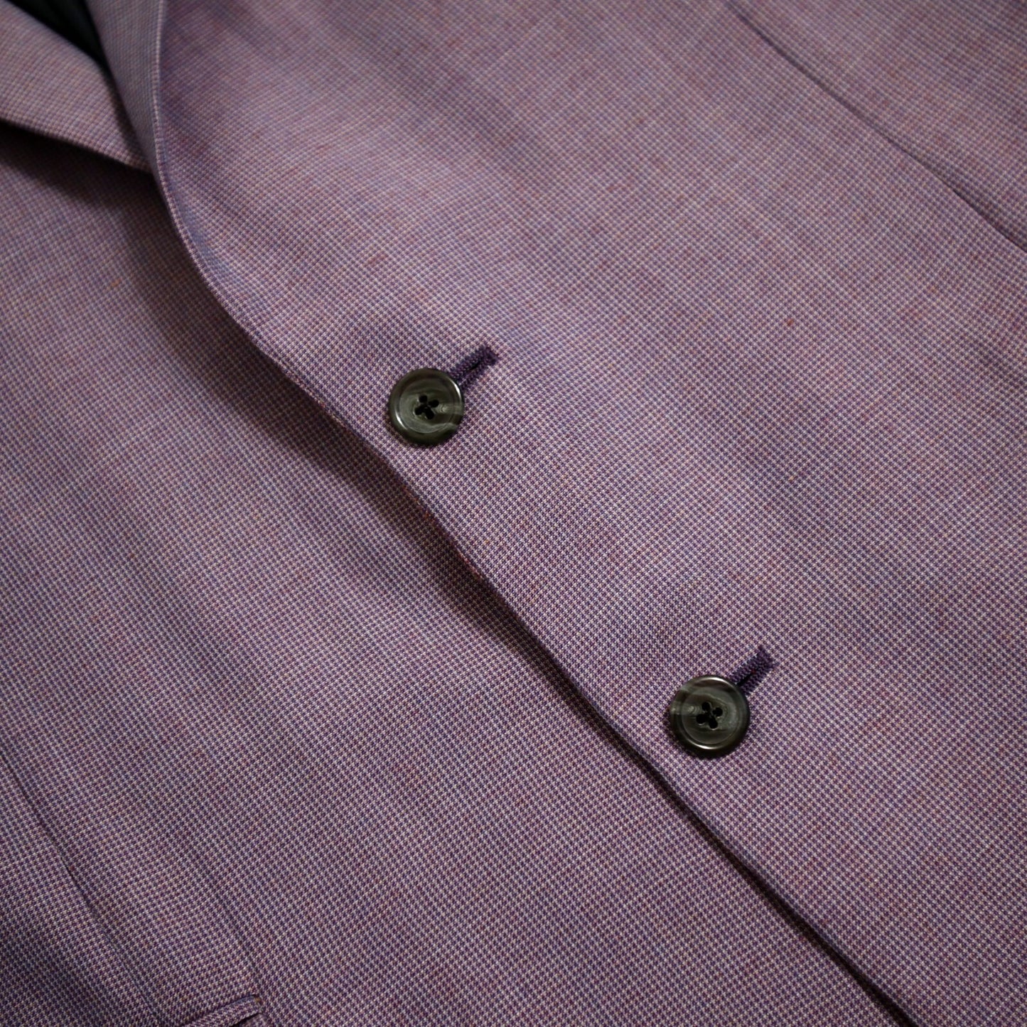 Bespoke Holland Sherry Sport Coat 44L Lavender Wool Functional Surgeon Cuff 2 ButtonBlazer