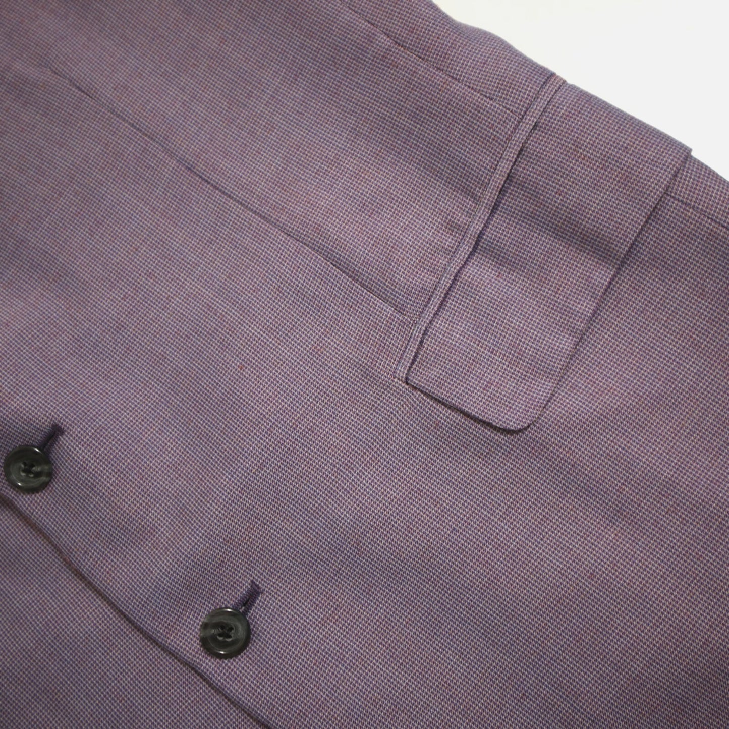 Bespoke Holland Sherry Sport Coat 44L Lavender Wool Functional Surgeon Cuff 2 ButtonBlazer