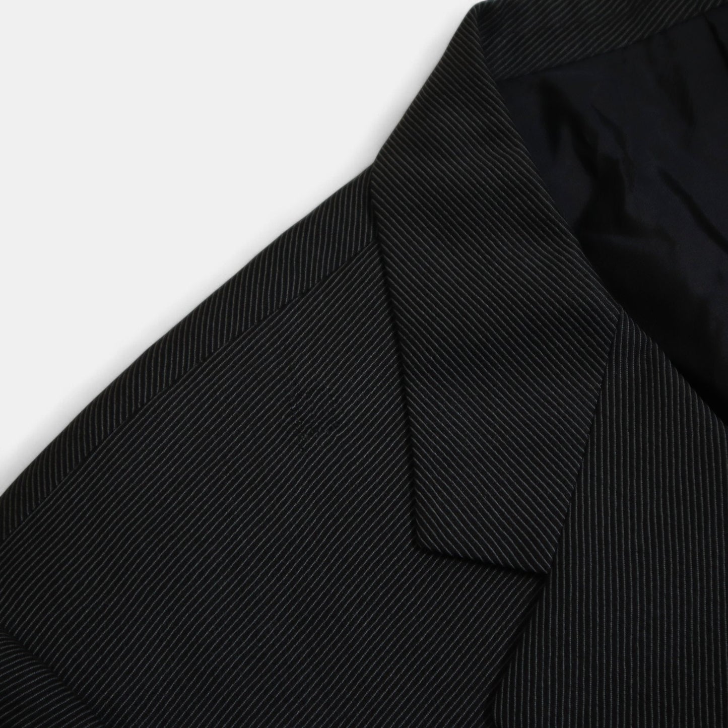 Pal Zileri X Cerruti 2 Piece Suit US 42R Blue Wool Silk Whipcord Pleat 3 Button Made in Italy