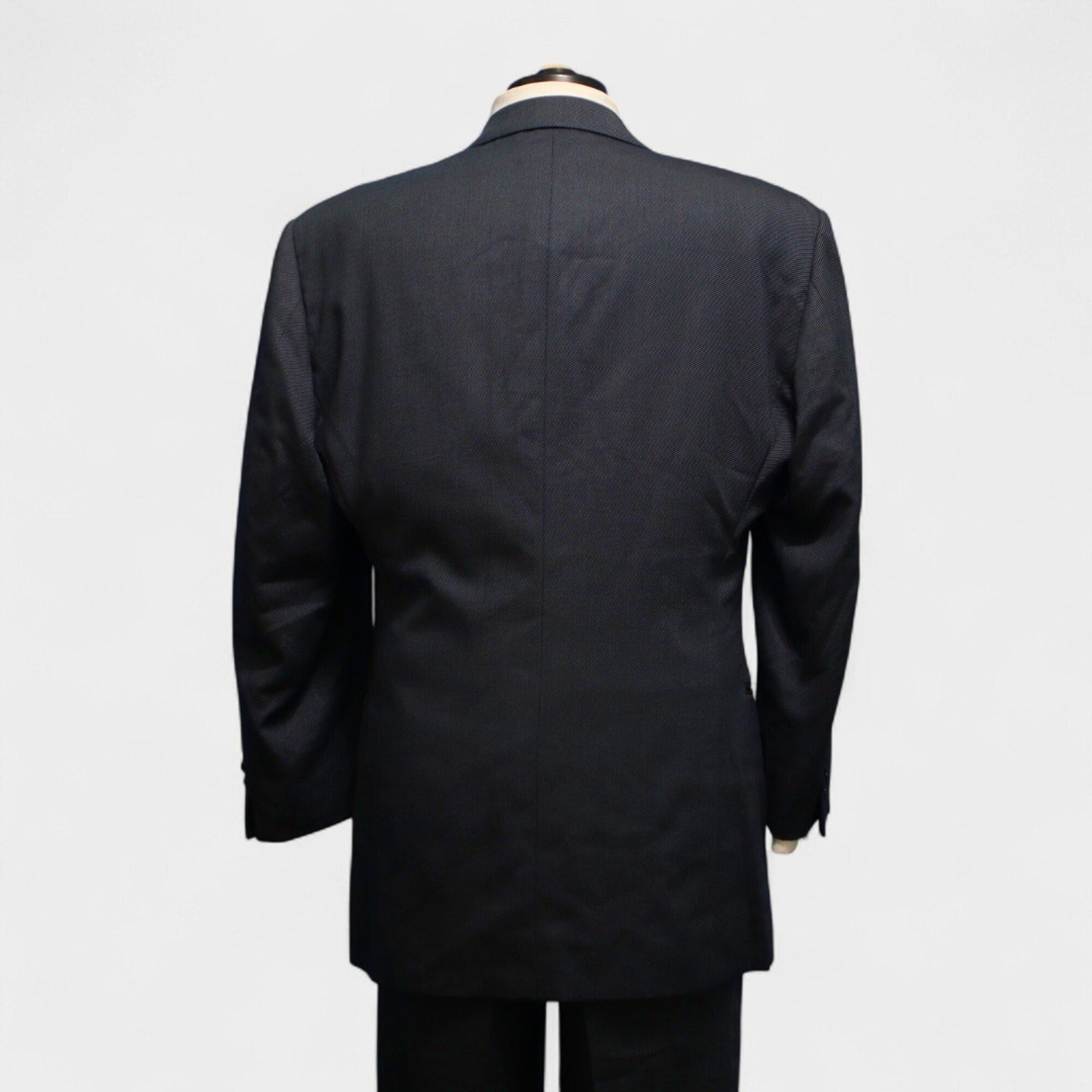 Pal Zileri 2 Piece Suit US 42R Blue Wool Silk Whipcord Back