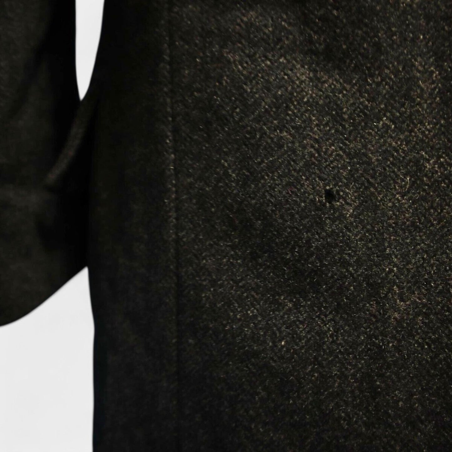 Vintage Brooks Brothers Makers Overcoat 44 XL Gray Heavy Tweed Herringbone USA