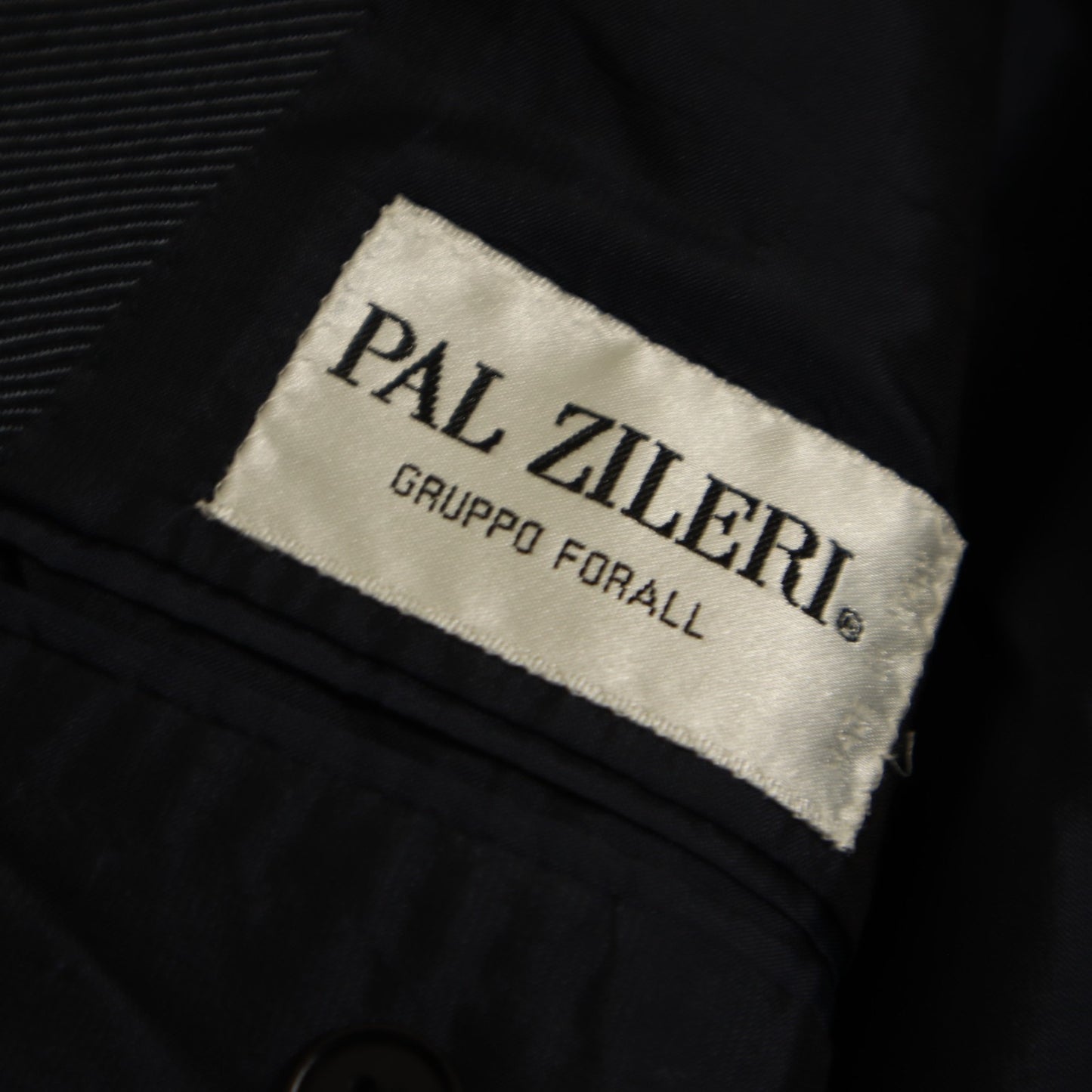 Pal Zileri X Cerruti 2 Piece Suit US 42R Blue Wool Silk Whipcord Pleat 3 Button Made in Italy