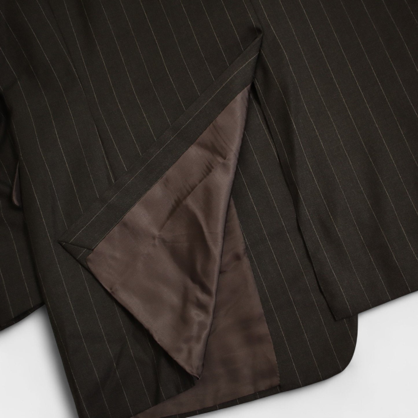 Hickey Freeman X Loro Piana 2 Piece Suit 46L Gray Pinstripe MADISON Super 130s Tasmania Wool