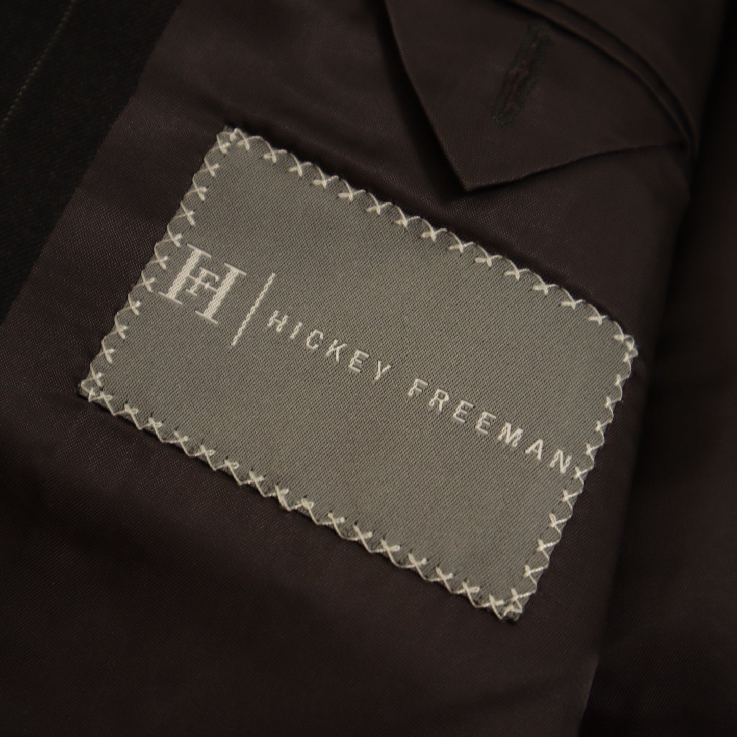 Hickey Freeman X Loro Piana 2 Piece Suit 46L Gray Pinstripe MADISON Super 130s Tasmania Wool