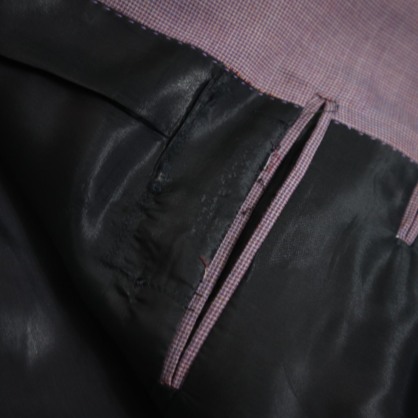 Bespoke Holland Sherry Sport Coat 44L Lavender Wool Functional Surgeon Cuff 2 ButtonBlazer