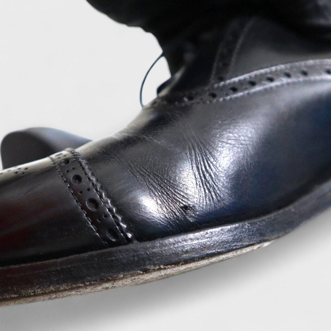 Alden 909 Dress Shoes US Made Brogue Cap Resole Oxford Black Size 10.5 C