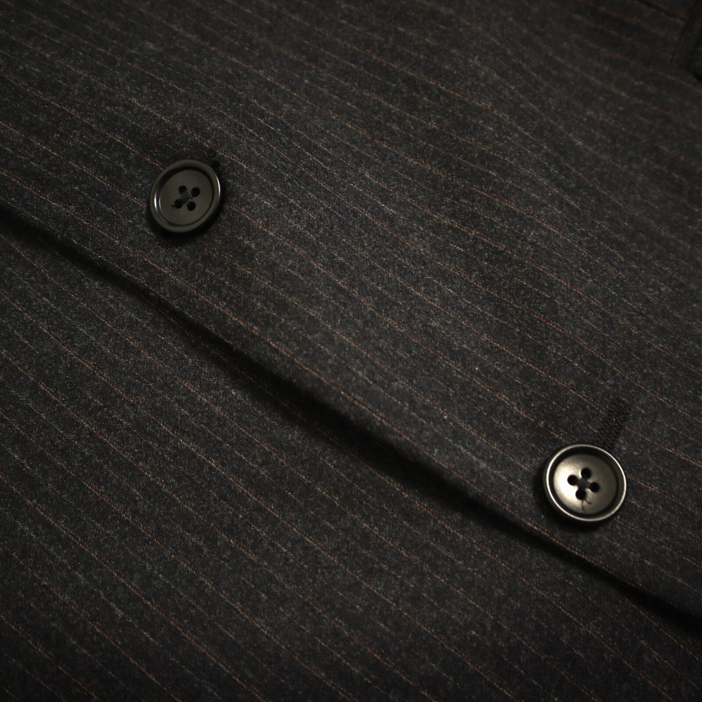 Brooks Brothers 1818 Fitzgerald 2 Piece Suit 43L Charcoal Flannel Wool Italy VBC
