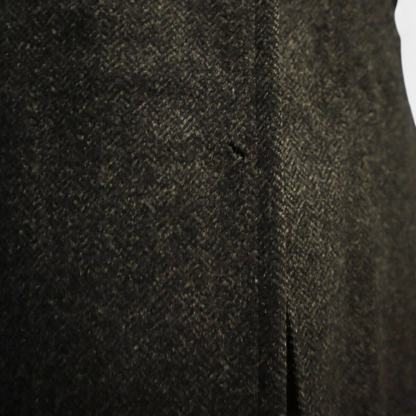 Vintage Brooks Brothers Makers Overcoat 44 XL Gray Heavy Tweed Herringbone USA