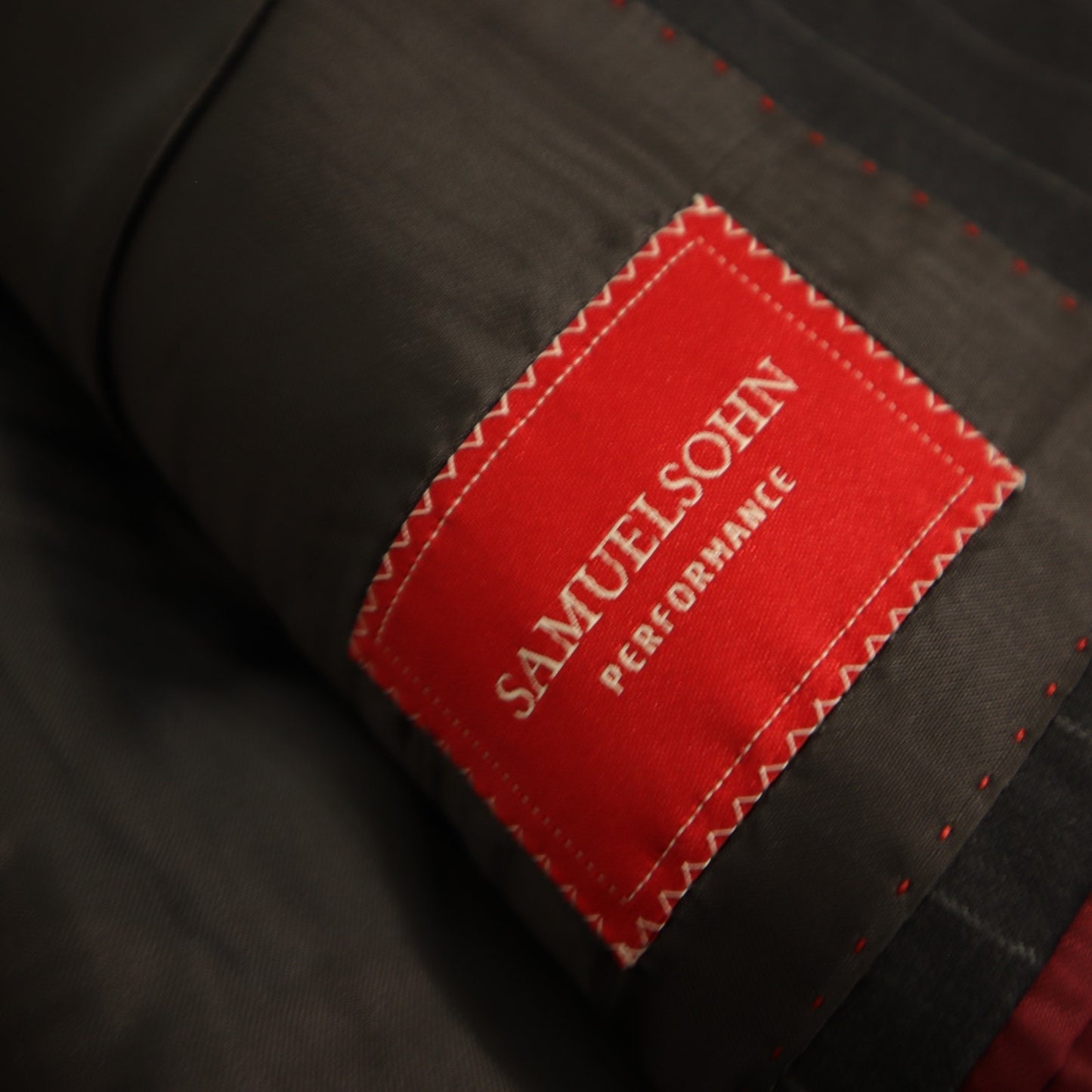 Samuelsohn Performance X Loro Piana 2 Piece Suit 46R Gray Pinstripe Super 120s