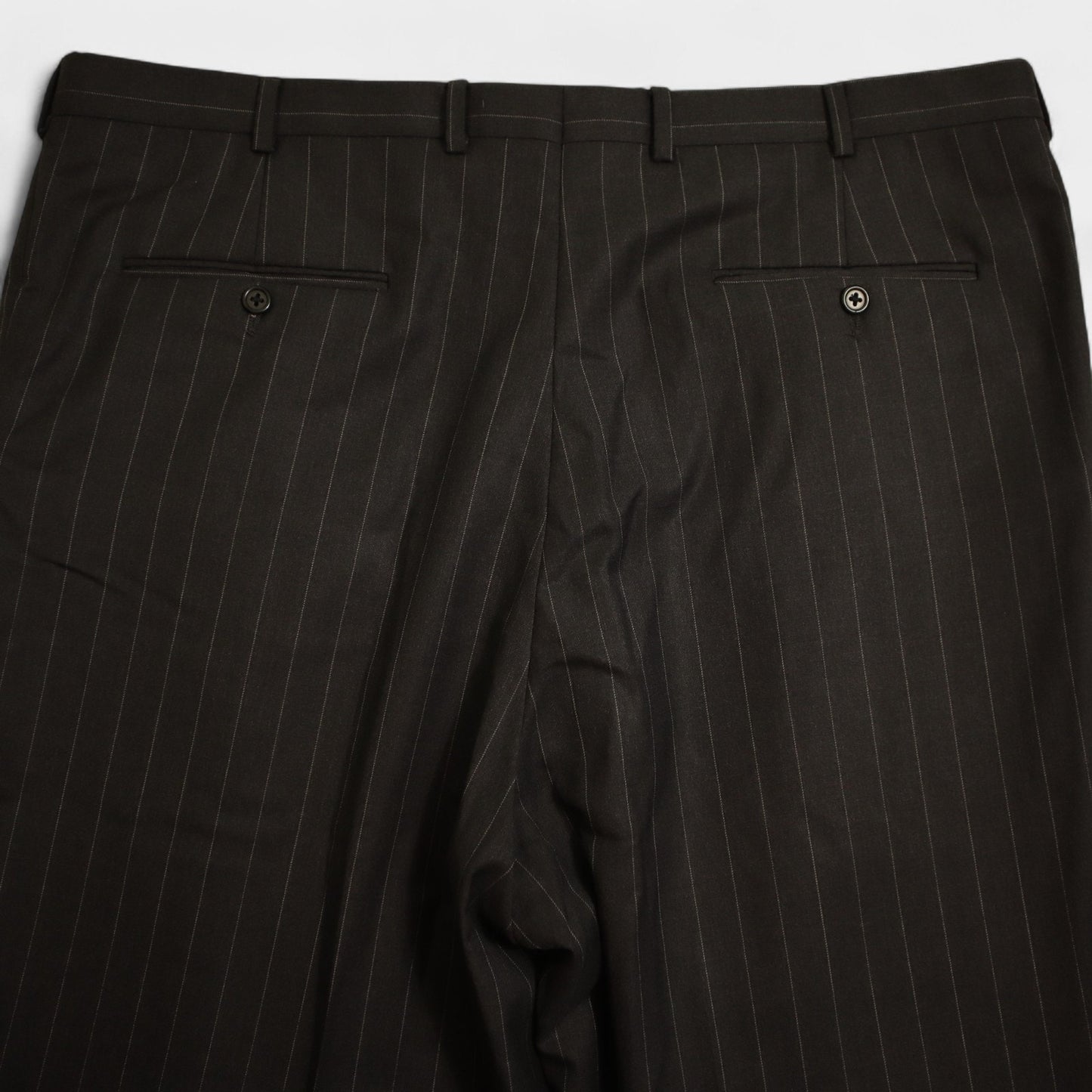 Hickey Freeman X Loro Piana 2 Piece Suit 46L Gray Pinstripe MADISON Super 130s Tasmania Wool