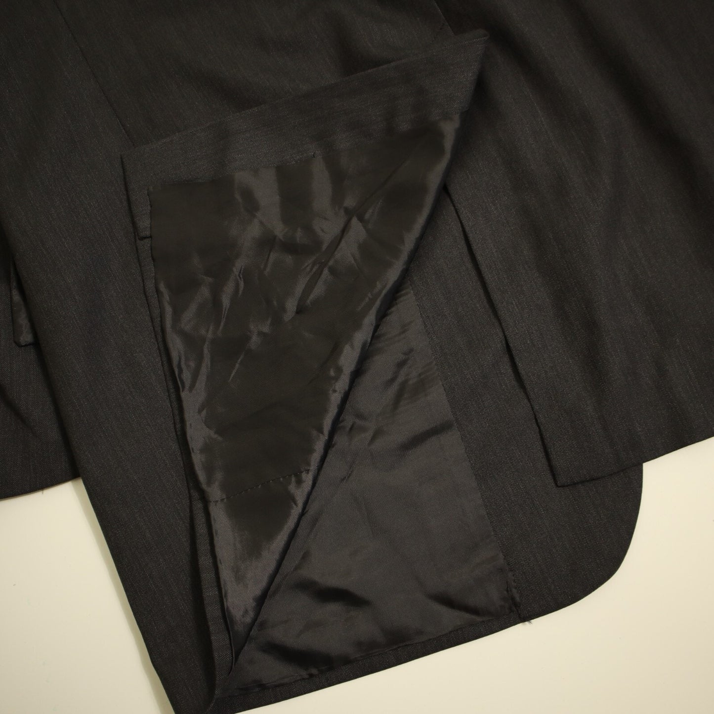 Brooks Brothers Golden Fleece 2 Piece Suit 44L Gray Tonal "Hand Tailored" Pleated Pants