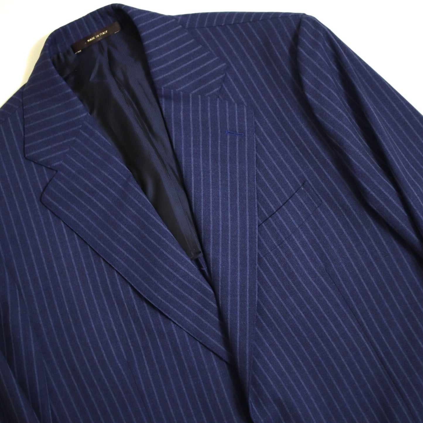 Current Paul Stuart Napoli Sport Coat US 38R Blue Pin Unstructured Made in Italy EU 48