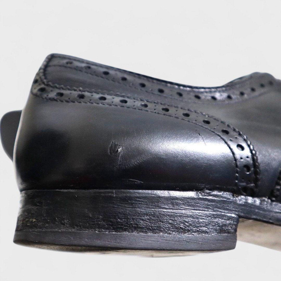 Alden 909 Dress Shoes US Made Brogue Cap Resole Oxford Black Size 10.5 C