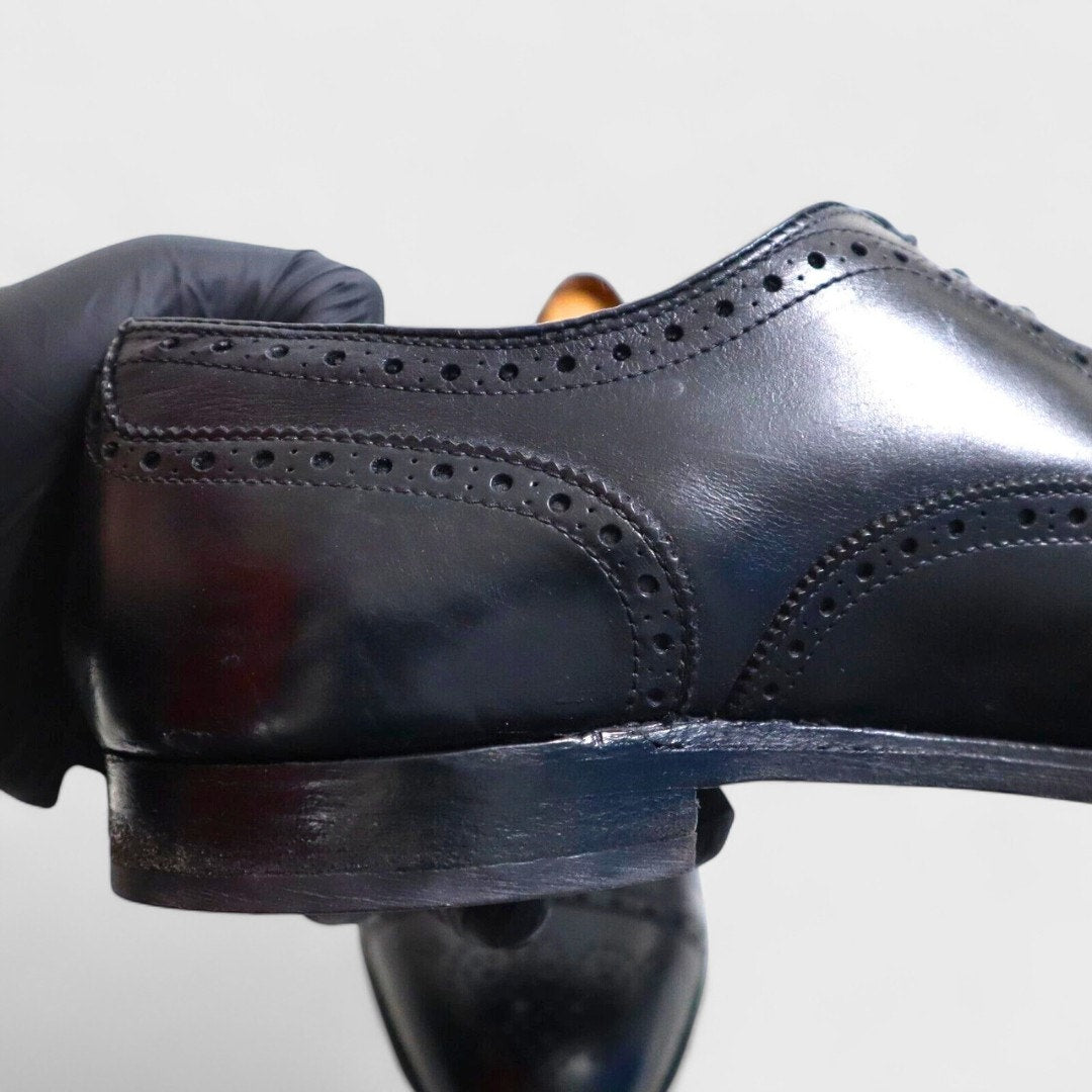 Alden 909 Dress Shoes US Made Brogue Cap Resole Oxford Black Size 10.5 C