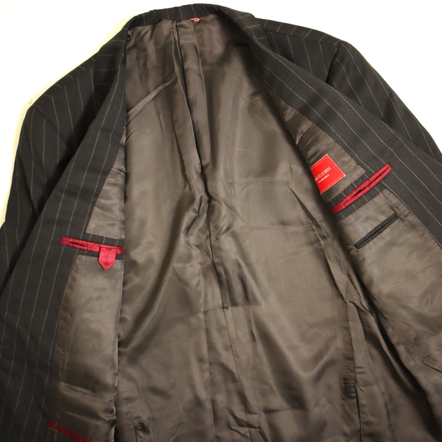 Samuelsohn Performance X Loro Piana EXTREME 2 Piece Suit 41L Charcoal Gray Super 120's Wool Dual Vent