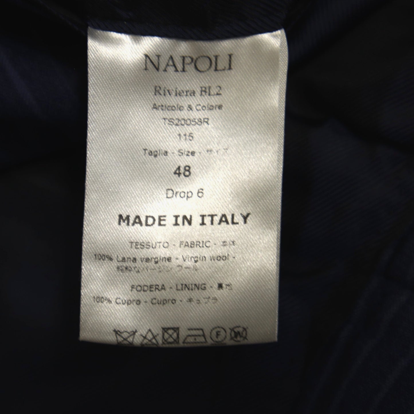 Current Paul Stuart Napoli Sport Coat US 38R Blue Pin Unstructured Made in Italy EU 48