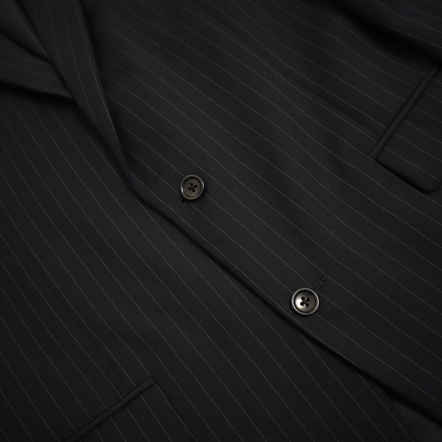 Brooks Brothers 1818 Madison X Estrato 2 Piece Suit 42L Navy Pinstripe Makers